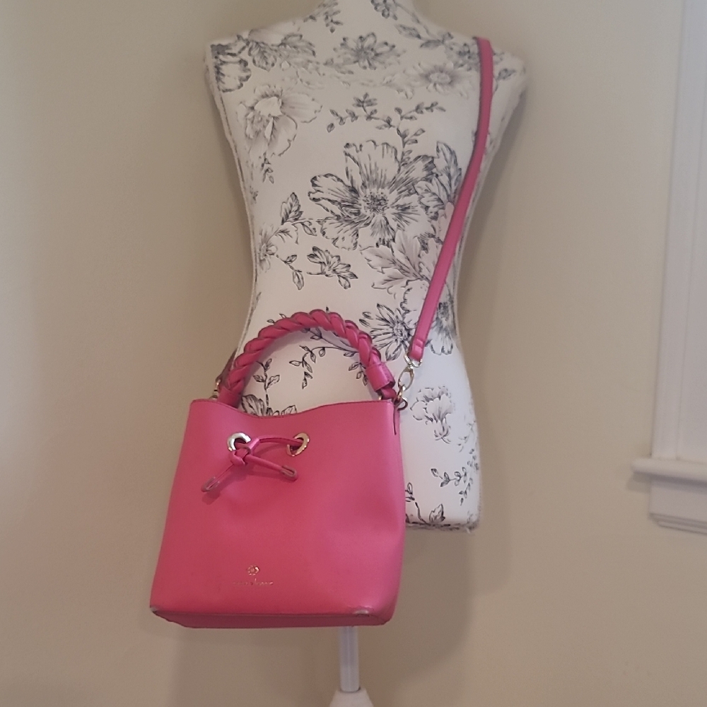 Nanette Lepore Pink Crossbody Bag with Metallic Hardware